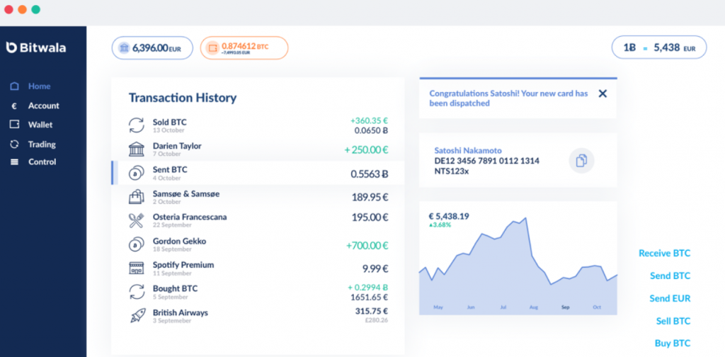 Bitwala Begins Providing Bank Accounts With Bitcoin Wallet and Debit Card