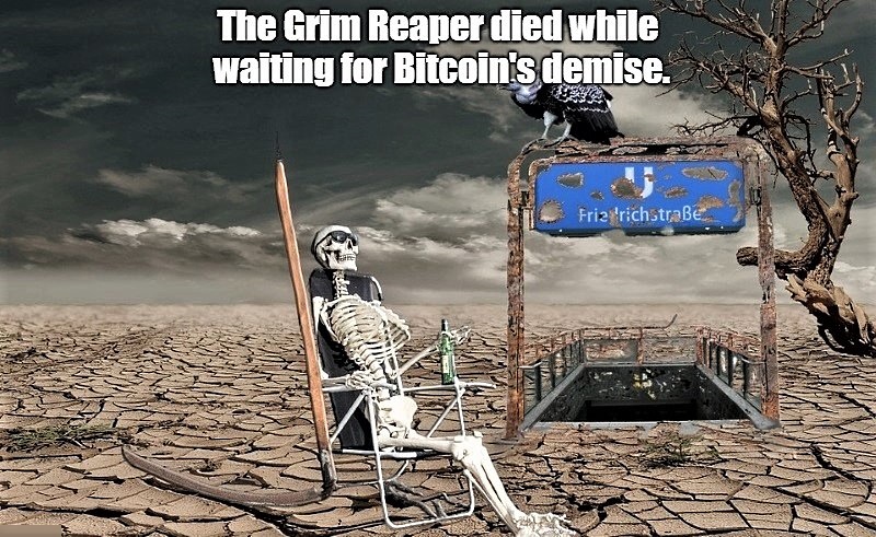 bitcoin is dead obituary meme