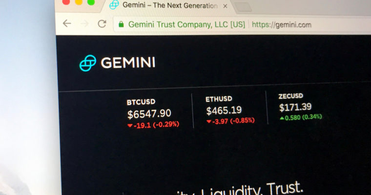 Gemini cryptocurrency exchange