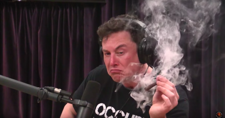 Elon Musk Smoking Pot tesla