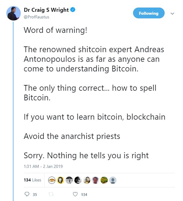 craig wright andreas antonopoulos twitter bitcoin